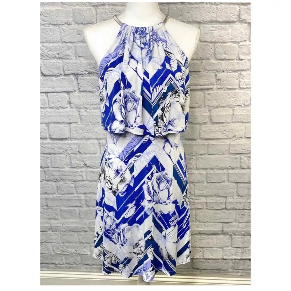 Jessica Simpson blue and white floral dress